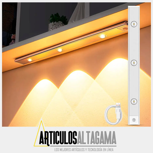Luz led con sensor movimiento 40cm